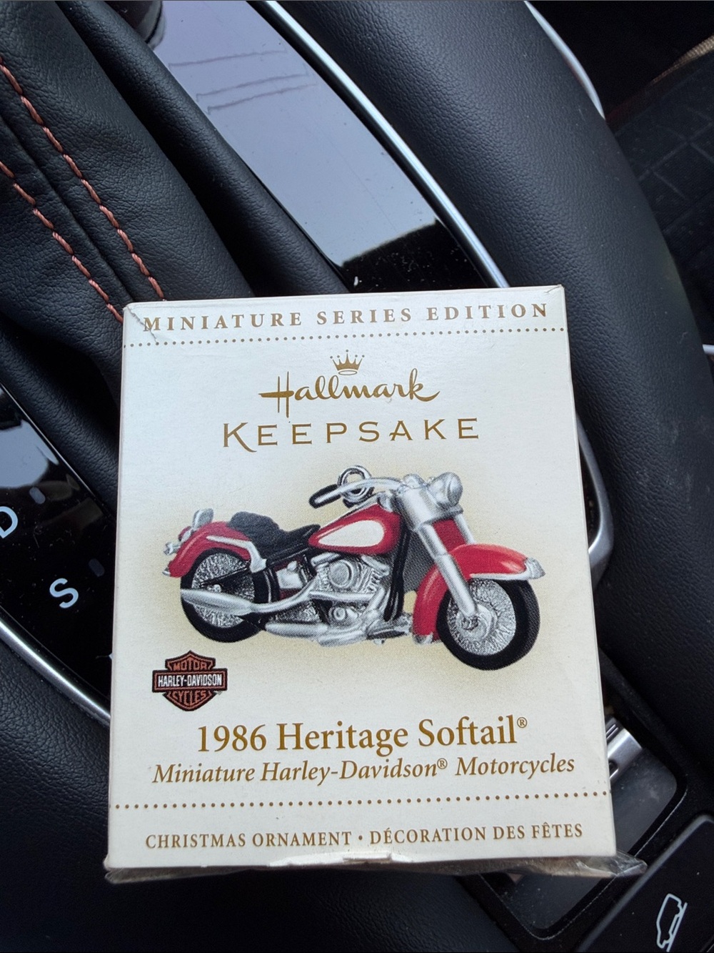 Hallmark Keepsake 1986 Heritage Softail Red Motorcycle Ornament